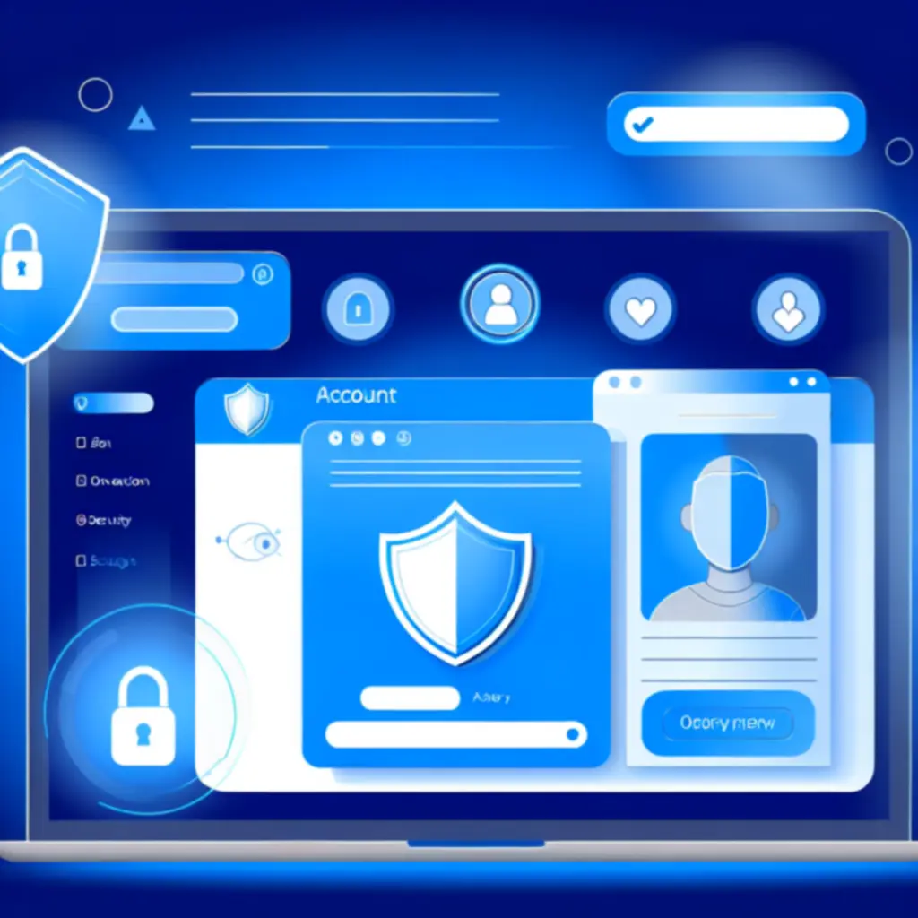 Overzichtsscherm van een veilig e-commerce account