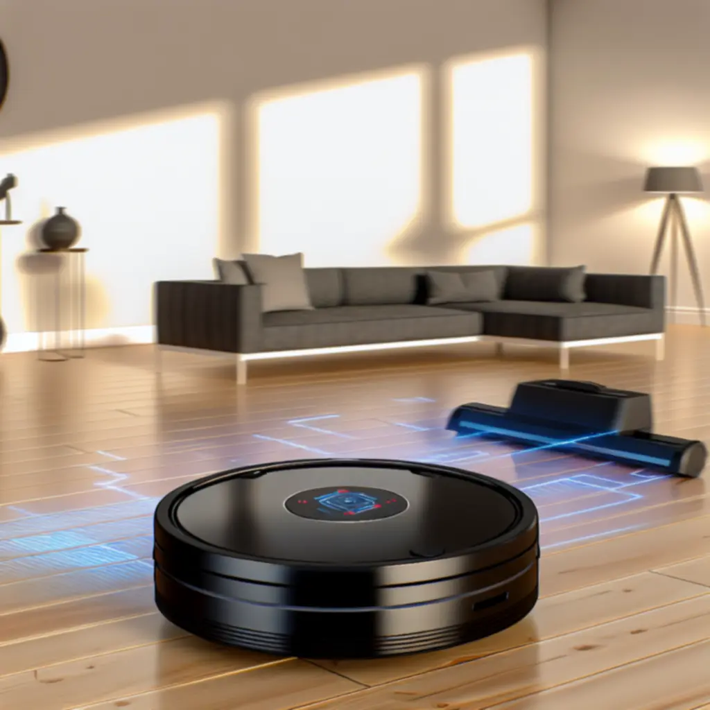 Slimme robotstofzuiger zwart